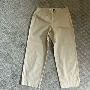 Gap Capri Stretch khaki size 8 with side zipper 24” inseam